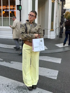Design By Si Nula suitbukser med bindebælte - Gul Sale