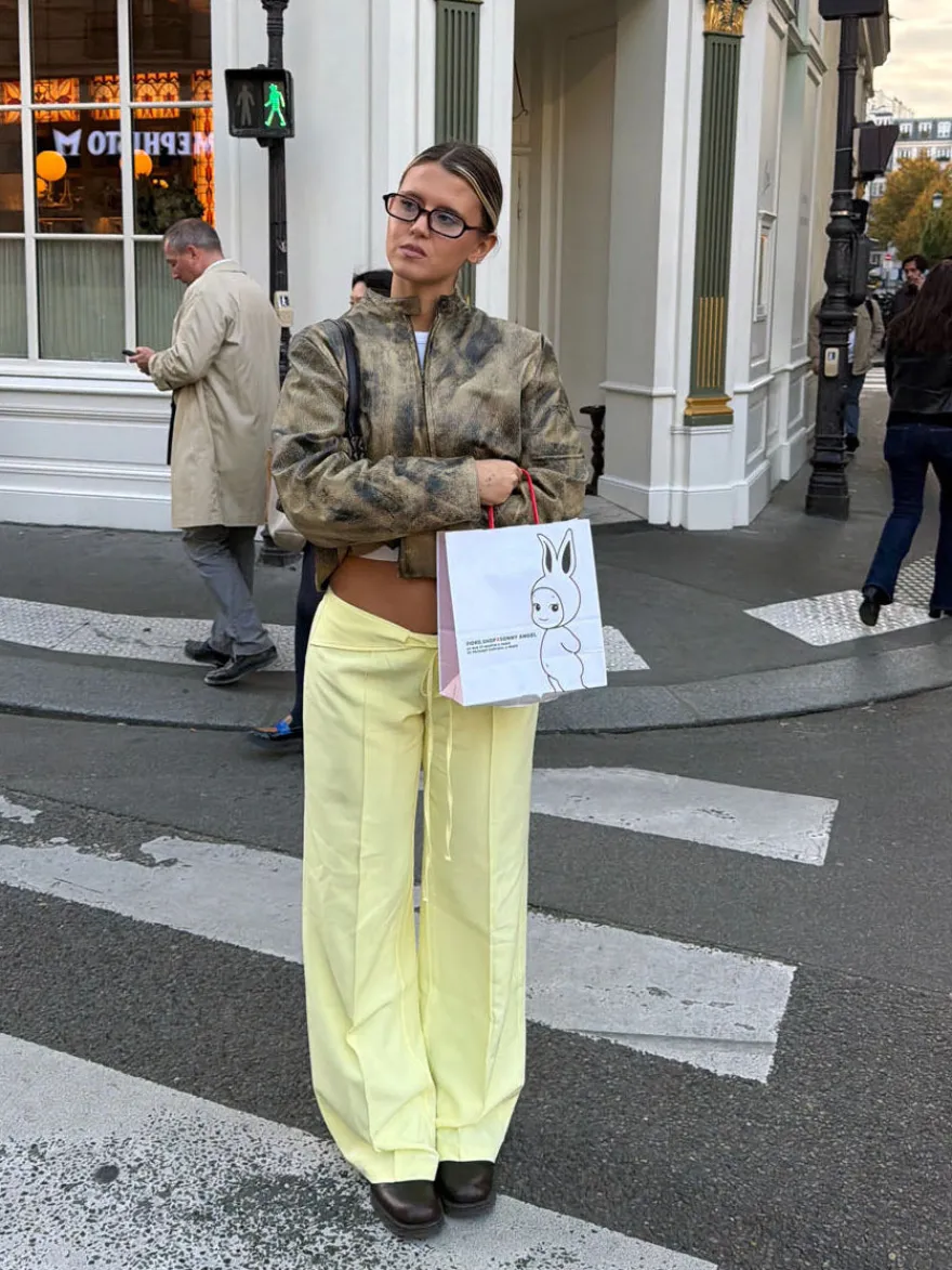 Design By Si Nula suitbukser med bindebælte - Gul Sale
