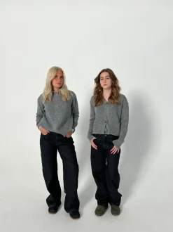 Design By Si Nuna lavtaljede jeans - Sort Hot