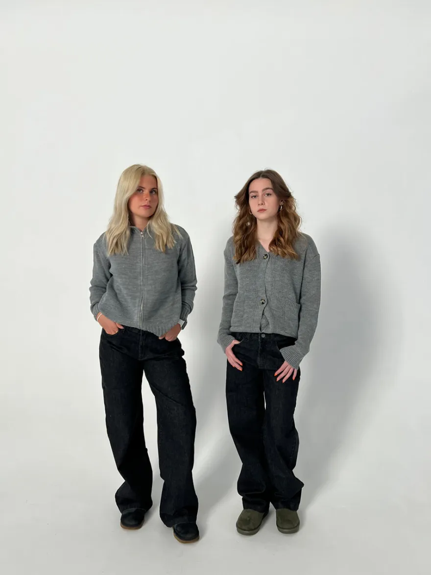 Design By Si Nuna lavtaljede jeans - Sort Hot