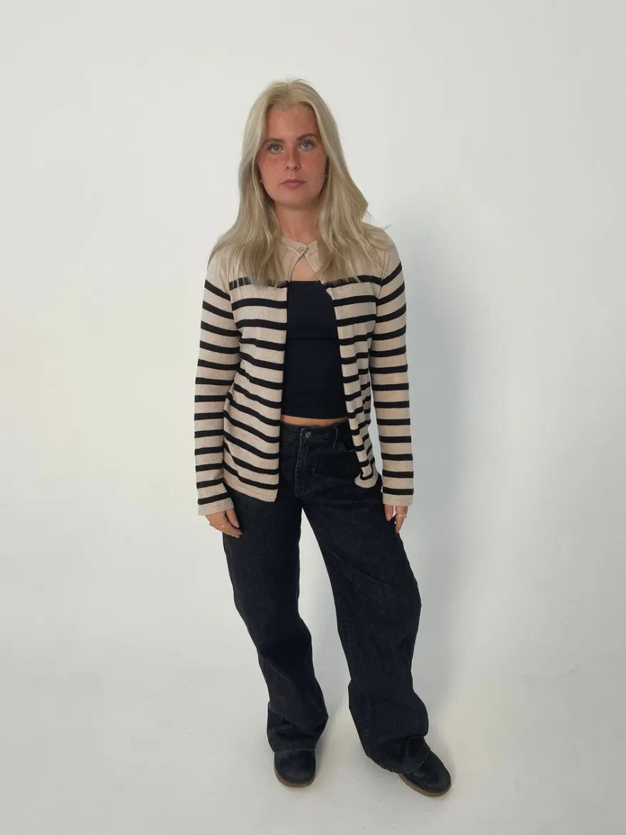 Design By Si Nuna lavtaljede jeans - Sort Hot