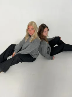 Design By Si Nuna lavtaljede jeans - Sort Hot