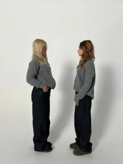 Design By Si Nuna lavtaljede jeans - Sort Hot