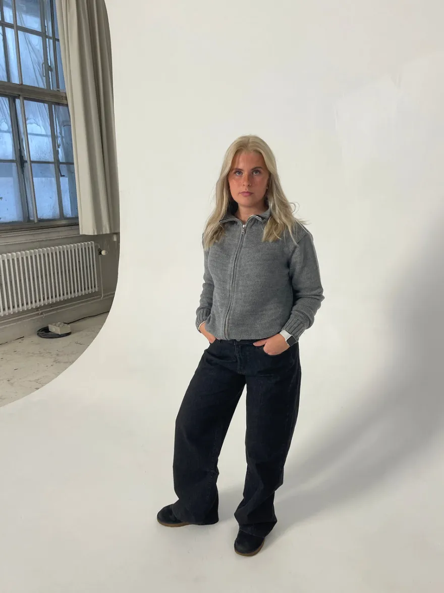 Design By Si Nuna lavtaljede jeans - Sort Hot