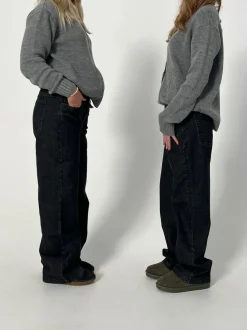 Design By Si Nuna lavtaljede jeans - Sort Hot