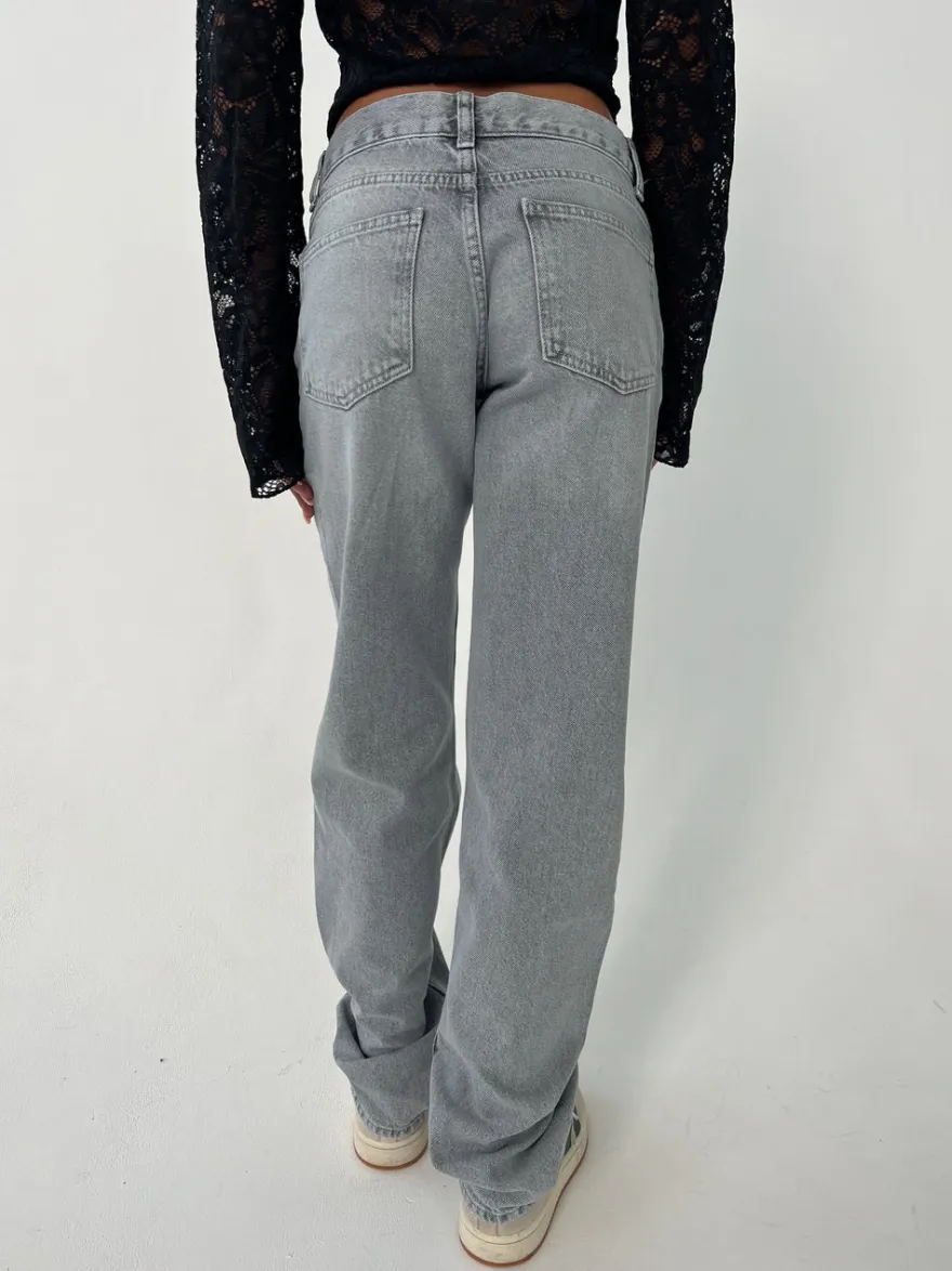 Design By Si Nyla jeans - Lysegrå Discount