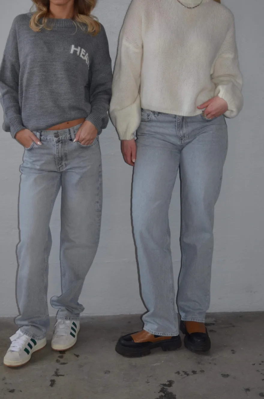 Design By Si Nyla jeans - Lysegrå Discount