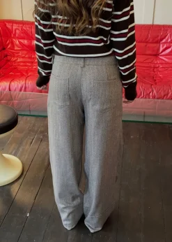 Design By Si Olia suitbukser med opsmøg - Brun Sale