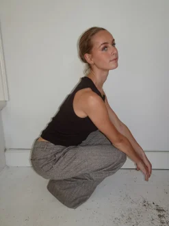 Design By Si Olia suitbukser med opsmøg - Brun Sale