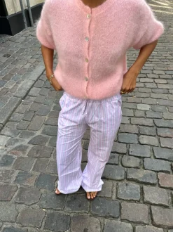 Design By Si Olivia kortærmet mohair cardigan - Lyserød Sale