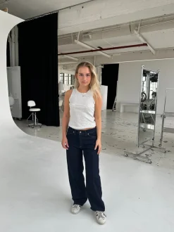 Design By Si Oversized stjerne jeans - Guld stjerner Clearance