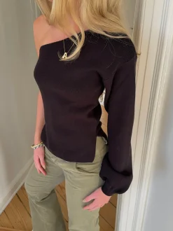 Design By Si Pablova one shoulder strik - Sort