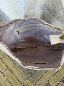 Design By Si Palma flettet skuldertaske - Beige Discount