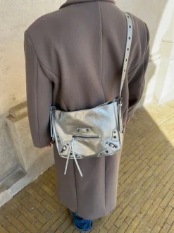 Design By Si Palmas skuldertaske - Sølv Outlet