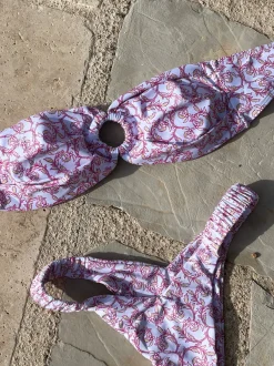 Design By Si Paola bikini med mønster - Hvid/pink