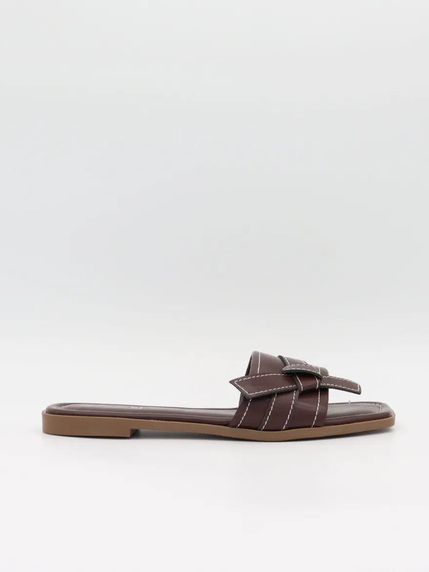 Design By Si Parisso sandaler med bindedetalje - Mørkebrun Best