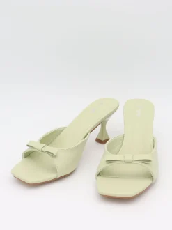 Design By Si Pastella mules med sløjfe - Lysegrøn Discount