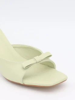 Design By Si Pastella mules med sløjfe - Lysegrøn Discount