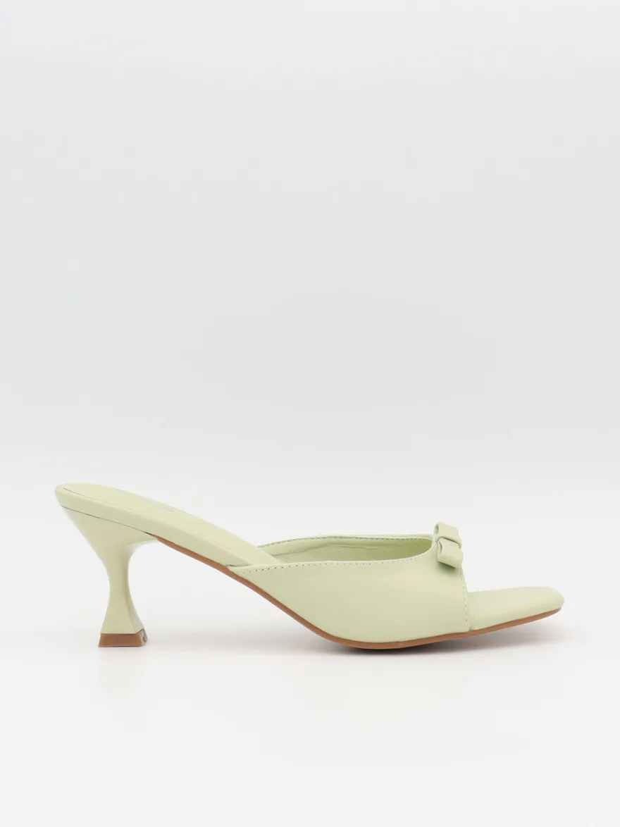 Design By Si Pastella mules med sløjfe - Lysegrøn Discount