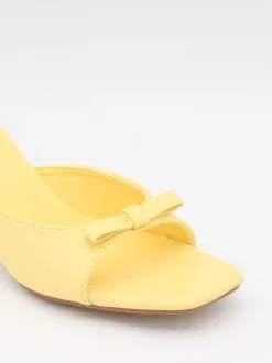 Design By Si Pastella mules med sløjfe - Lysegul Hot