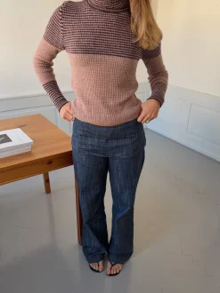 Design By Si Petra bukser med fold - Blå Discount