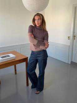Design By Si Petra bukser med fold - Blå Discount