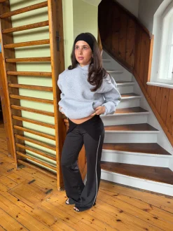 Design By Si Petrina bukser med syninger - Sort Best