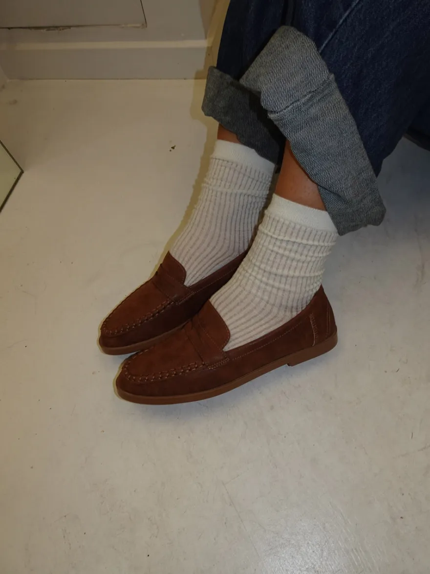 Design By Si Pilou loafers i ruskind - brun Clearance