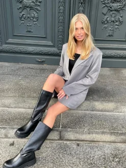 Design By Si Premium oversized blazer - Grå