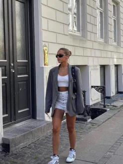 Design By Si Premium oversized blazer - Grå