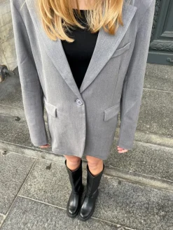 Design By Si Premium oversized blazer - Grå