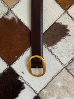 Design By Si Pure bælte - Brun/guld Hot