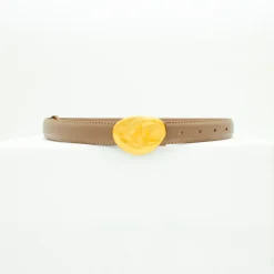 Design By Si Refined bælte - Taupe/guld Hot
