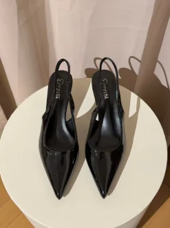 Design By Si Robin slingback mules - Sort Hot