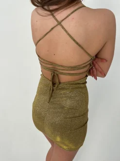 Design By Si Roksana kjole - guld Sale