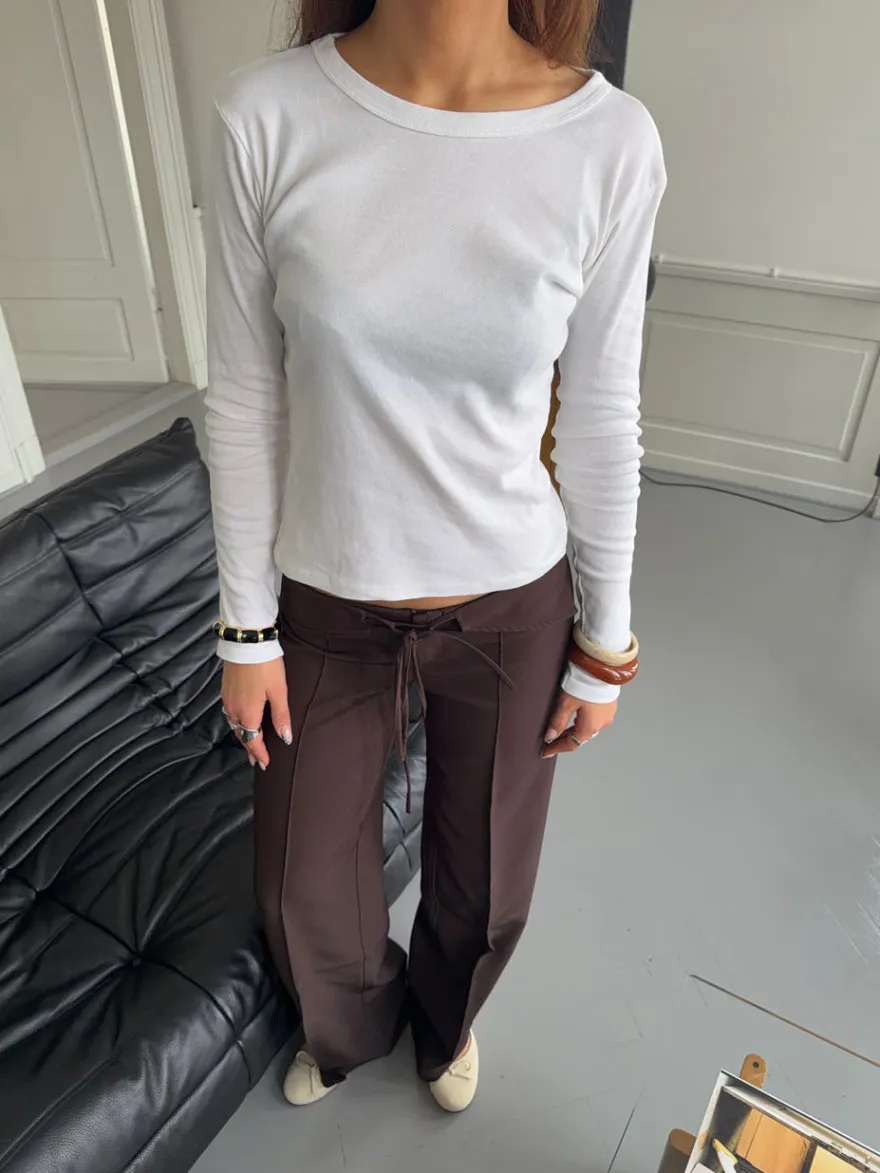 Design By Si Roleo langærmet bluse - Hvid Best