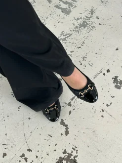 Design By Si Ronda ballerina sko med mønster - Sort Online