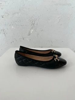 Design By Si Ronda ballerina sko med mønster - Sort Online