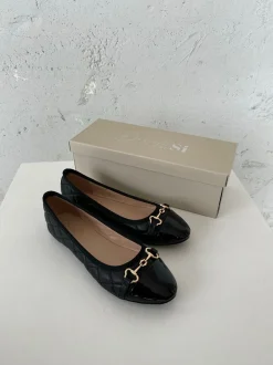 Design By Si Ronda ballerina sko med mønster - Sort Online