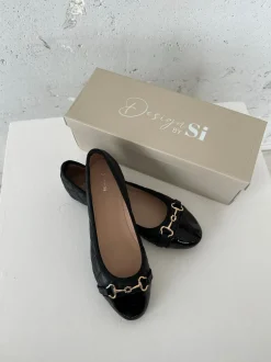 Design By Si Ronda ballerina sko med mønster - Sort Online