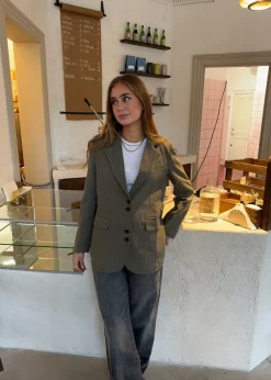 Design By Si Rosalie blazer - Grøn/grå Clearance