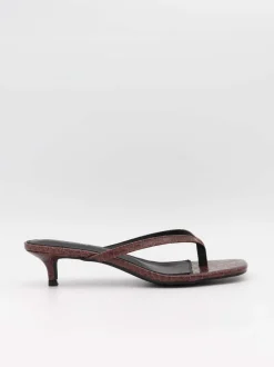 Design By Si Safine mules med krokodilleprint - Brun