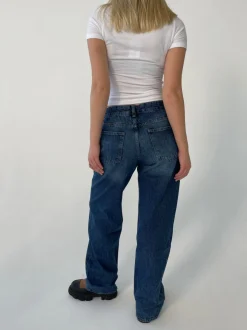 Design By Si Sage baggy jeans - Mørkeblå denim Outlet