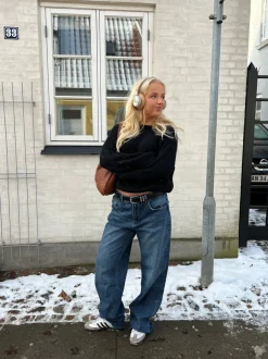 Design By Si Sage baggy jeans - Mørkeblå denim Outlet