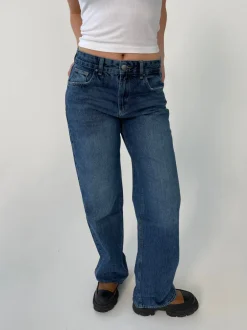 Design By Si Sage baggy jeans - Mørkeblå denim Outlet