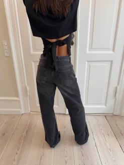 Design By Si Sage baggy jeans - Mørke grå denim Outlet