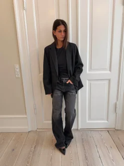 Design By Si Sage baggy jeans - Mørke grå denim Outlet