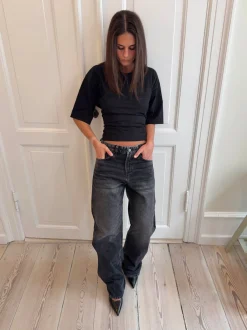 Design By Si Sage baggy jeans - Mørke grå denim Outlet