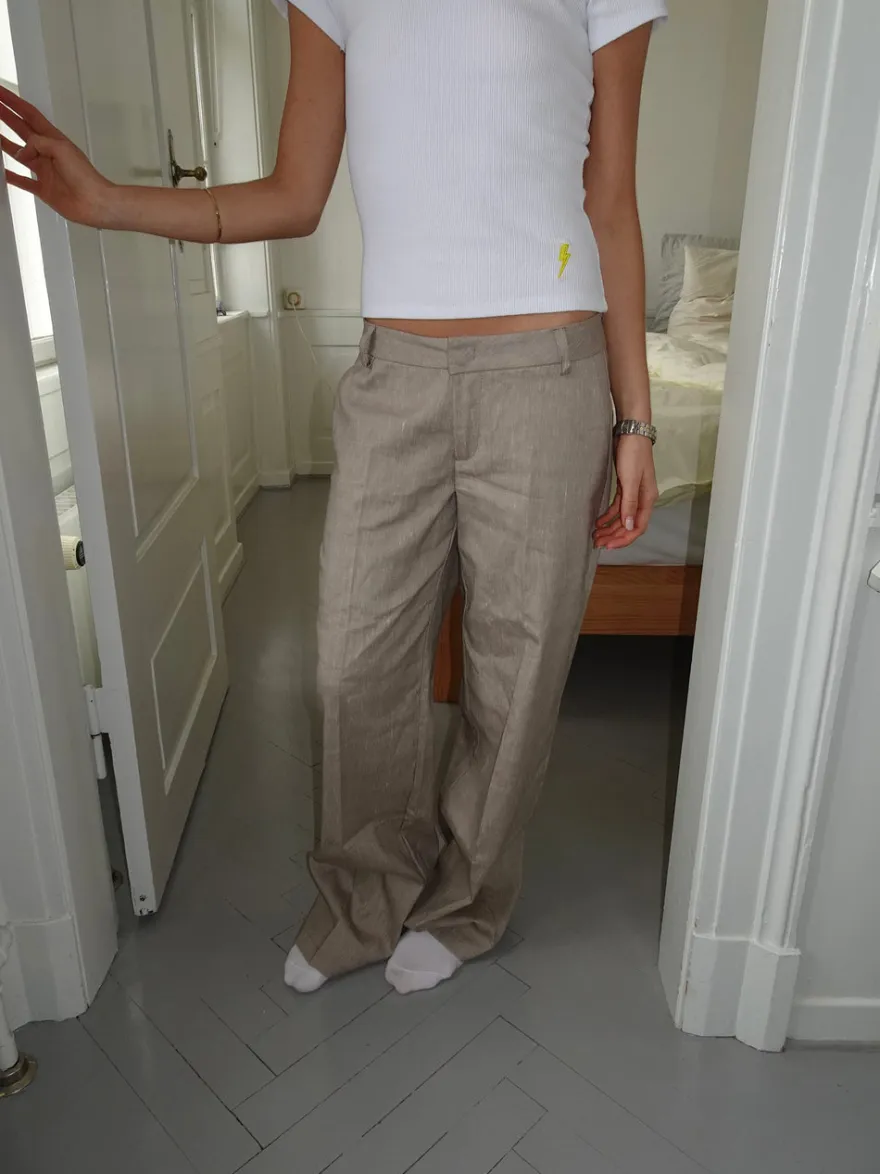 Design By Si Salva suit bukser - Taupe Online