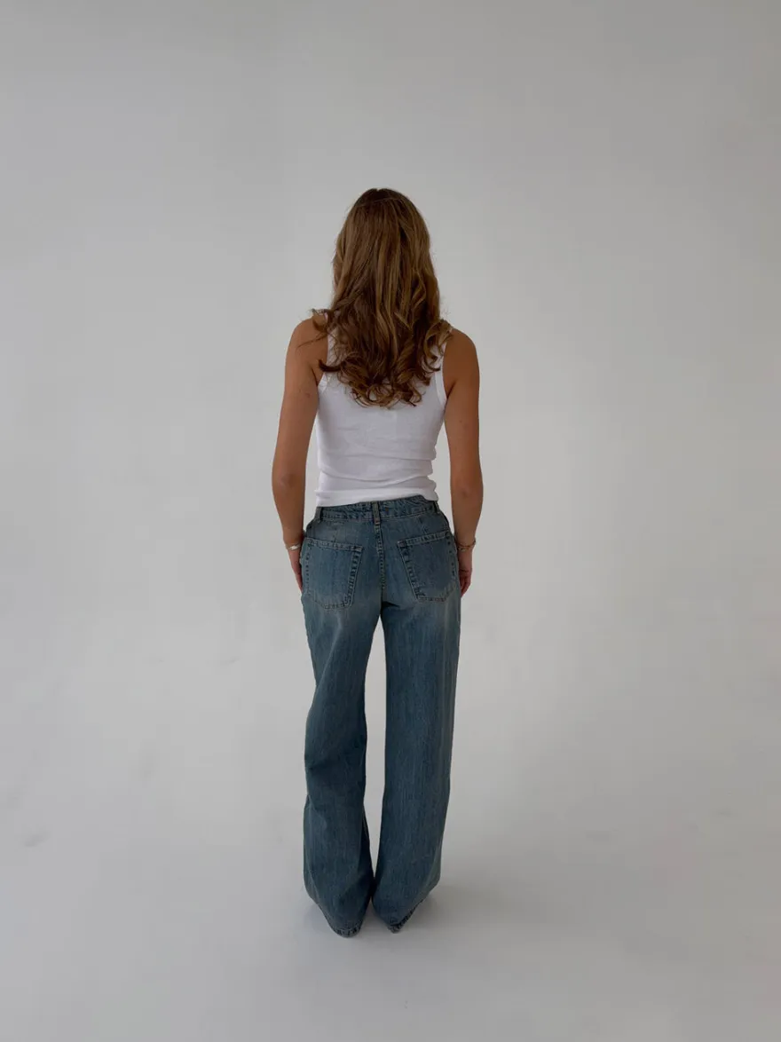 Design By Si Samara jeans - Blå denim Clearance